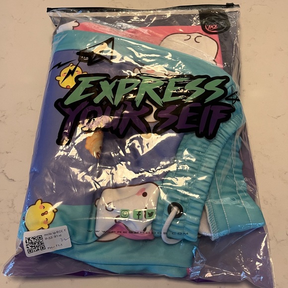 FRESH Hoods tracks pants. Super cute! Size XL. Artist Collab. Wish they fit me! - Picture 4 of 4